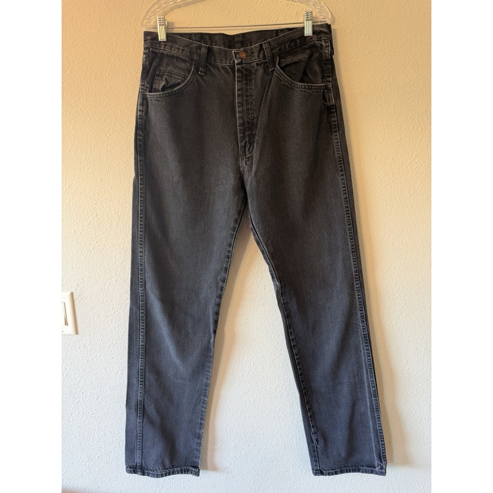 Vintage 90s Rustler Jeans Faded Black Wash Denim Men's 34 Western Skater Grunge